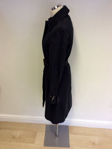 VICTOR VICTORIA CHARCOAL  COTTON TRENCH COAT/MAC SIZE 38 UK 10