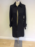VICTOR VICTORIA CHARCOAL  COTTON TRENCH COAT/MAC SIZE 38 UK 10