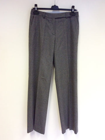 JAEGER GREY WOOL FORMAL TROUSERS SIZE 10