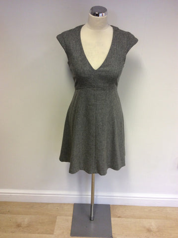 FRENCH CONNECTION GREY WOOL BLEND DRESS SIZE 8