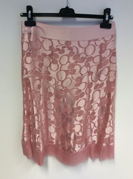 MARC JACOBS PINK SILK BLEND SKIRT SIZE 8