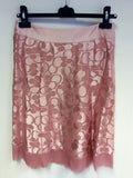 MARC JACOBS PINK SILK BLEND SKIRT SIZE 8
