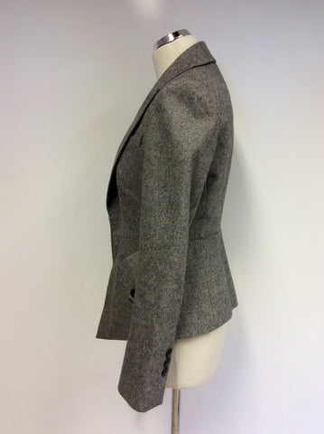 KAREN MILLEN GREY WOOL BLEND JACKET SIZE 10