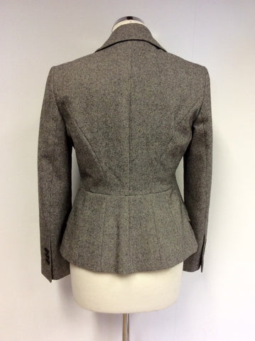 KAREN MILLEN GREY WOOL BLEND JACKET SIZE 10