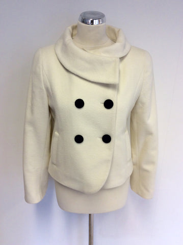HOBBS LIMITED EDITION IVORY WOOL & CASHMERE JACKET SIZE 10