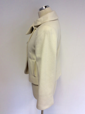 HOBBS LIMITED EDITION IVORY WOOL & CASHMERE JACKET SIZE 10