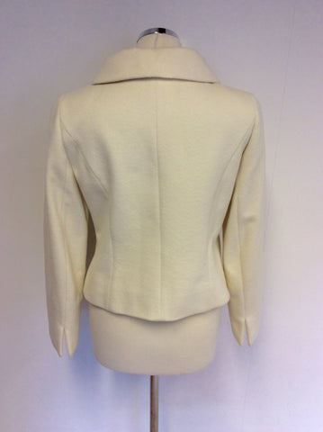 HOBBS LIMITED EDITION IVORY WOOL & CASHMERE JACKET SIZE 10