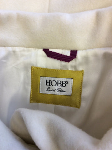 HOBBS LIMITED EDITION IVORY WOOL & CASHMERE JACKET SIZE 10