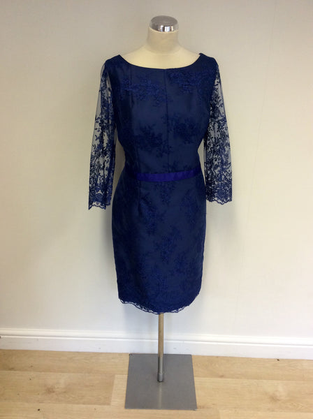 BRAND NEW CARLA RUIZ BLUE LACE SPECIAL OCCASION DRESS SIZE 46 UK 18