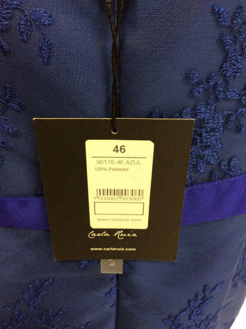 BRAND NEW CARLA RUIZ BLUE LACE SPECIAL OCCASION DRESS SIZE 46 UK 18