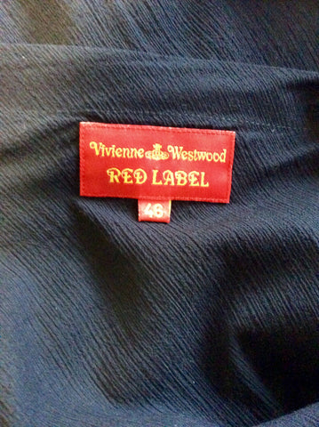 VIVIENNE WESTWOOD RED LABEL BLACK PLEATED FOLD SLEEVE DRESS SIZE 46 UK 14