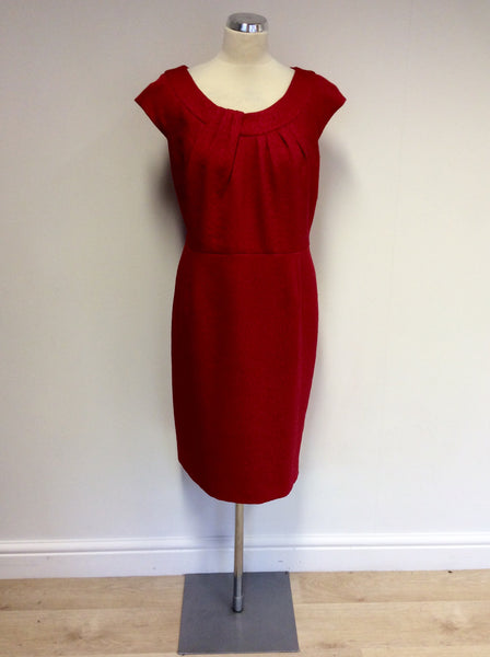PLANET RED SCOOP NECK PENCIL DRESS SIZE 18