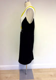 STAR BY JULIEN MACDONALD BLACK,WHITE & LIME PENCIL DRESS SIZE 18