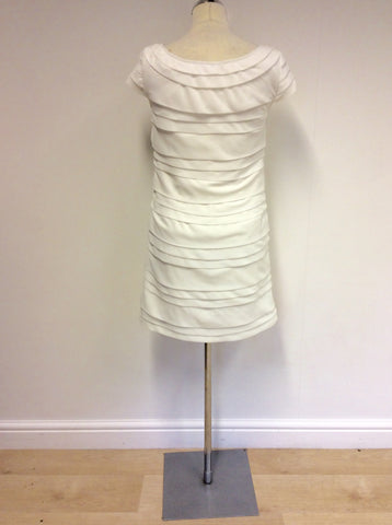 FRENCH CONNECTION IVORY PLEATED DRESS SIZE 10