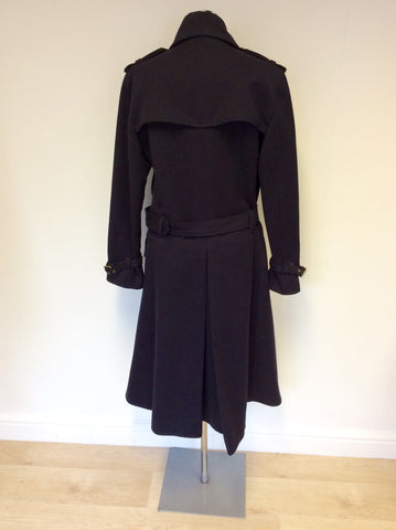 MULBERRY DARK BLUE MILLITARY STYLE WOOL BLEND COAT SIZE 10