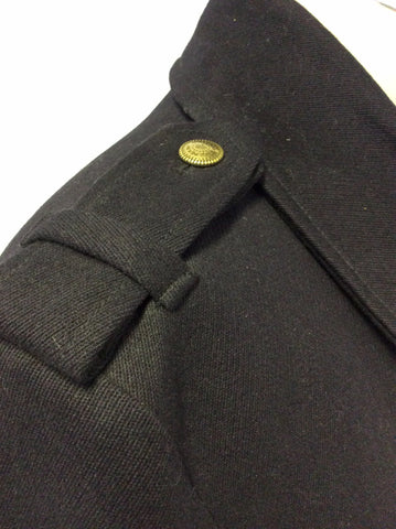 MULBERRY DARK BLUE MILLITARY STYLE WOOL BLEND COAT SIZE 10
