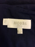 HOBBS NAVY BLUE LINEN DRESS SIZE 12
