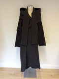 VIVIENNE WESTWOOD RED LABEL GREY WOOL DRAPED COAT SIZE L