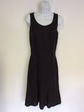 HOBBS BLACK LINEN DRESS SIZE 8