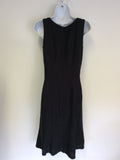 HOBBS BLACK LINEN DRESS SIZE 8
