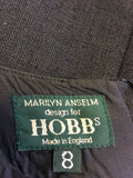 HOBBS BLACK LINEN DRESS SIZE 8