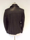 HOBBS DARK BROWN SOFT LEATHER JACKET SIZE 10