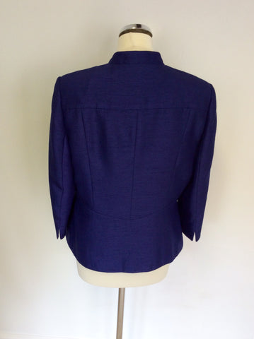 JACQUES VERT BLUE SKIRT & JACKET SUIT SIZE 12/14