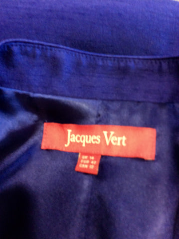 JACQUES VERT BLUE SKIRT & JACKET SUIT SIZE 12/14