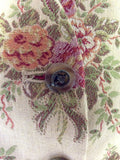 MULBERRY CREAM WITH PINK & GREEN FLORAL DESIGN WAISTCOAT SIZE 12