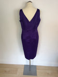 BRAND NEW MARKS & SPENCER AUTOGRAPH PURPLE DRESS & JACKET SUIT SIZE 18