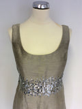 NOA NOA SILVER GREY SEQUIN TRIM SPECIAL OCCASION DRESS SIZE S