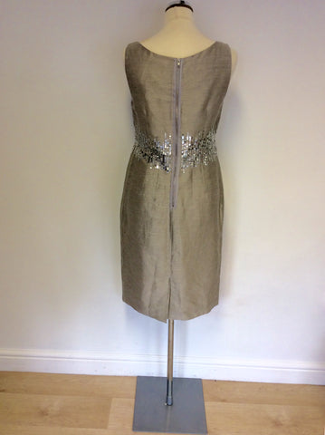 NOA NOA SILVER GREY SEQUIN TRIM SPECIAL OCCASION DRESS SIZE S