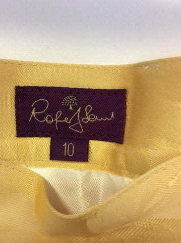 BRAND NEW VINTAGE MULBERRY ROGER SAUL MARIGOLD DAMASK SILK CAPRI PANTS SIZE 10