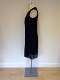 MULBERRY BLACK LACE SILK LINED DRESS SIZE 8