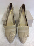 BRAND NEW CLARKS BEIGE LEOPARD PRINT FLATS SIZE 8/42