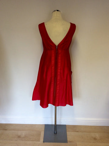 MULBERRY PINK PLEATED DETAIL TRIMS DRESS SIZE 10