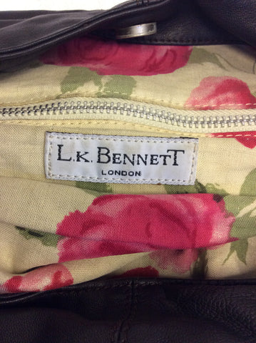 LK BENNETT DARK BROWN SOFT LEATHER SHOULDER BAG