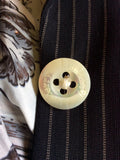 VINTAGE MULBERRY ROGER SAUL CHARCOAL PINSTRIPE 3 PIECE SUIT SIZE 10