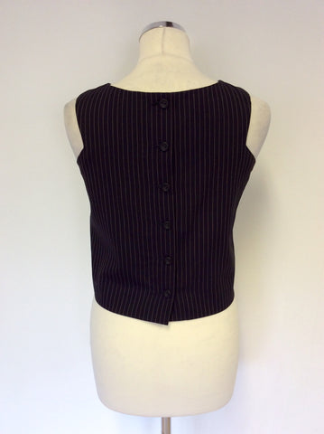 VINTAGE MULBERRY ROGER SAUL CHARCOAL PINSTRIPE 3 PIECE SUIT SIZE 10