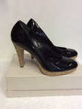 BRAND NEW NINE WEST BLACK PATENT HEELS SIZE US 6.5/ UK 4