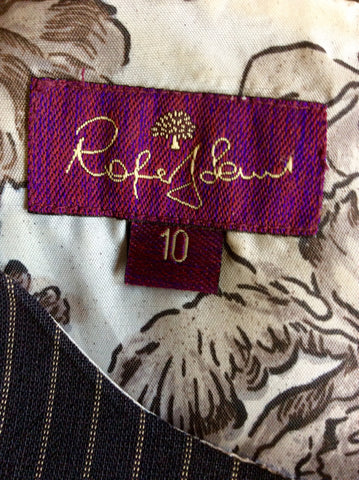 VINTAGE MULBERRY ROGER SAUL CHARCOAL PINSTRIPE 3 PIECE SUIT SIZE 10