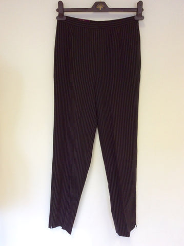 VINTAGE MULBERRY ROGER SAUL CHARCOAL PINSTRIPE 3 PIECE SUIT SIZE 10