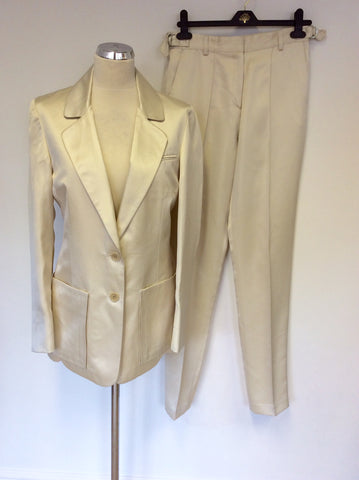 BRAND NEW MULBERRY CREAM SILK TROUSER SUIT SIZE 12