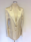 BRAND NEW MULBERRY CREAM SILK TROUSER SUIT SIZE 12