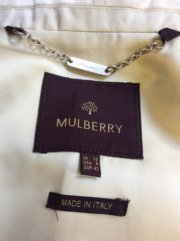 BRAND NEW MULBERRY CREAM SILK TROUSER SUIT SIZE 12