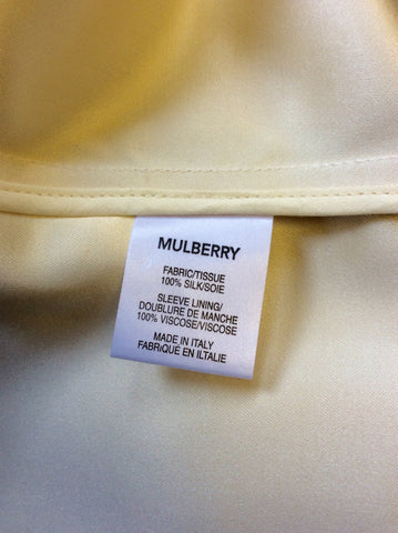 BRAND NEW MULBERRY CREAM SILK TROUSER SUIT SIZE 12