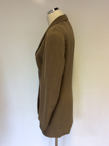MULBERRY BROWN WOOL & CASHMERE TROUSER SUIT SIZE 34 UK 6