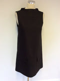 ZARA BLACK POCKET FRONT SHIFT DRESS SIZE M