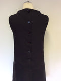 ZARA BLACK POCKET FRONT SHIFT DRESS SIZE M