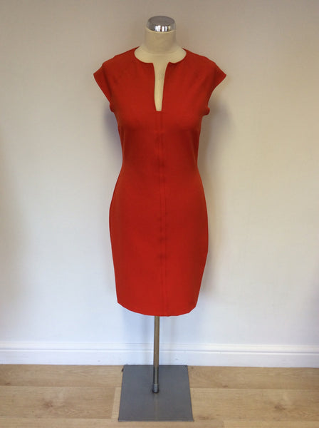 ZARA WOMAN ORANGE WIGGLE/PENCIL DRESS SIZE M